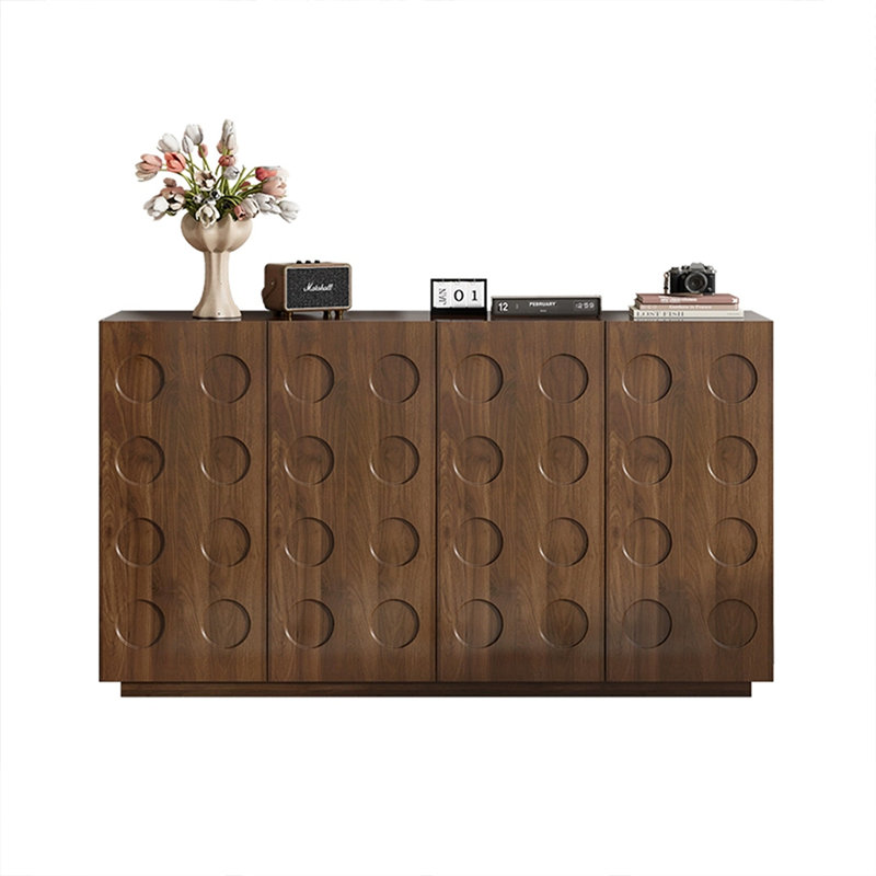 Rangement pour chaussures en bois manufacturé brun noisette