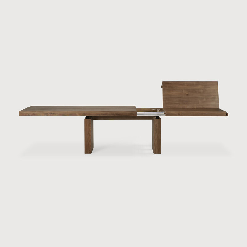 Solid Wood Extendable Double Pedestal Dining Table