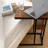 C Table End Table Set Of 2, Side Tables Living Room, C Shaped Side Table, Couch Tables That Slide Under Couch Table With Metal Frame, Rustic Snack Table For Bedroom/Small Spaces Large Desktop (Berry Brown/2 Pack)