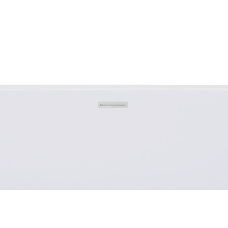 Richmond 57'' L Soaking Bathtub, Glossy White, Polished Chrome