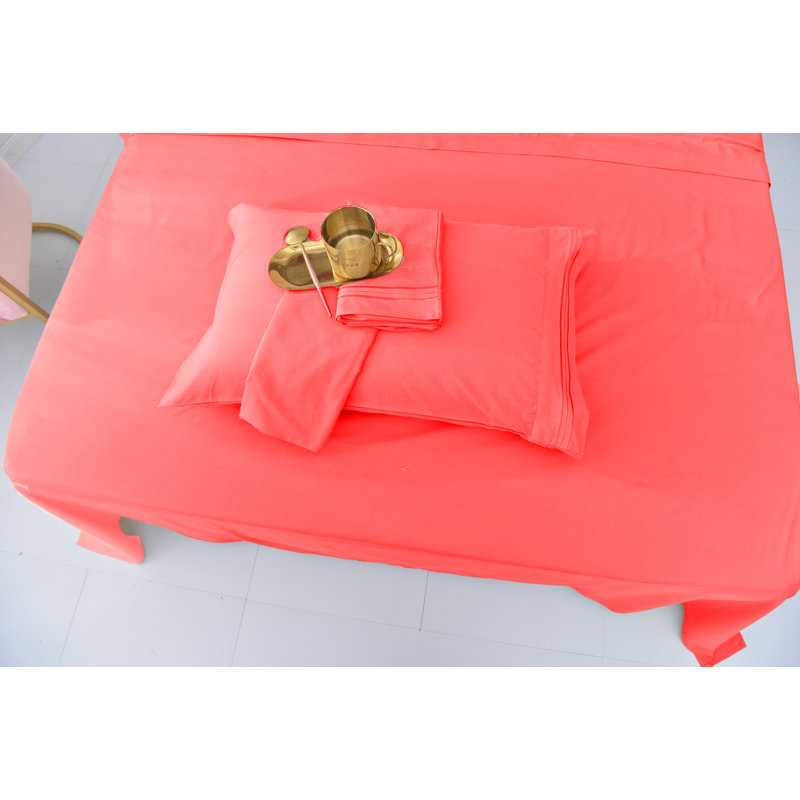 Rayon from Bamboo Sheet Set, Coral, King