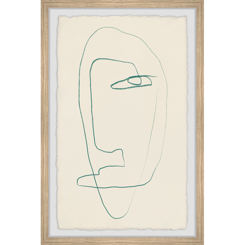 Moody Face - Single Picture Frame Print, 91cm H x 61cm W x 3.81cm D