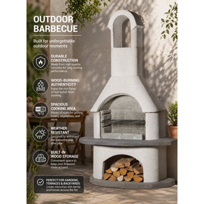 Big Horn Valenzia Elite Outdoor Fireplace