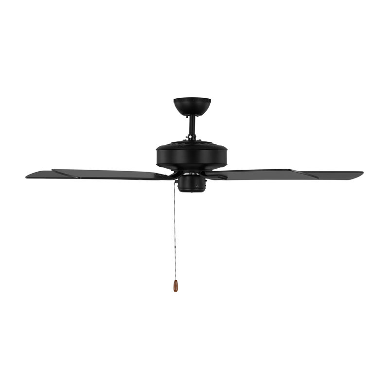 Ventilateur de plafond 52 po, Noir minuit / noyer américain, Nuit noire