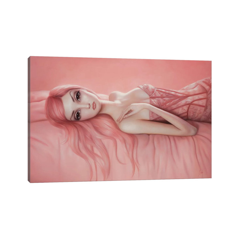 Audrey par Inconnu - impression d'art graphique, H 40 po x l 60 po x 1,5 po, Toile tendue
