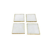 VIP Stone 4 in. White Agate Coasters Set of 4