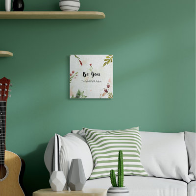 « be you green green, inspiration rouge inspirational word design », art textuel