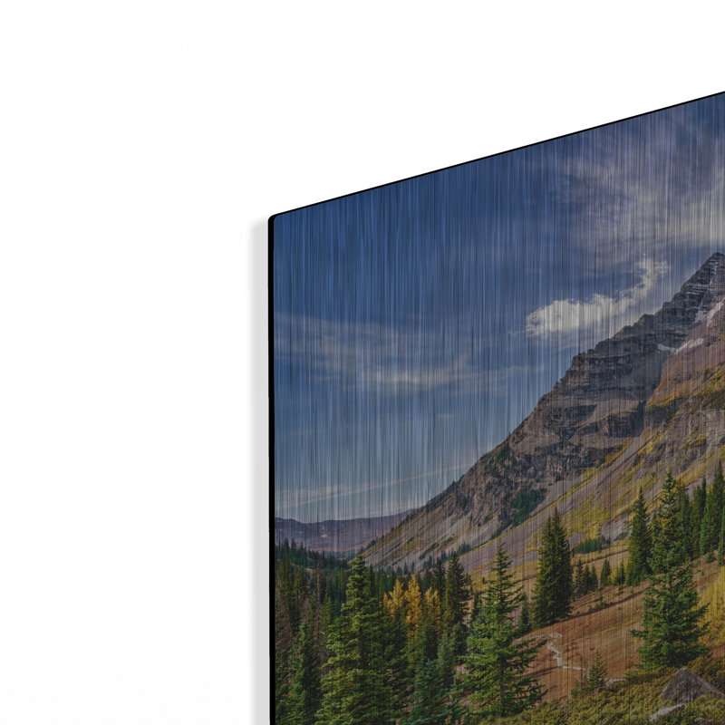 «Maroon Bells II» par Rick Berk, art mural en métal, H 24 po x l 36 po