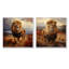 Ensemble de 2 décorations murales lion d'Afrique Savannah I - Lion-1822376003-1822376007