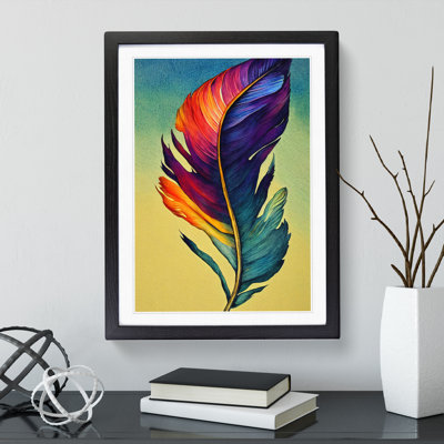 Colourful Feather No.5 - Wall Art