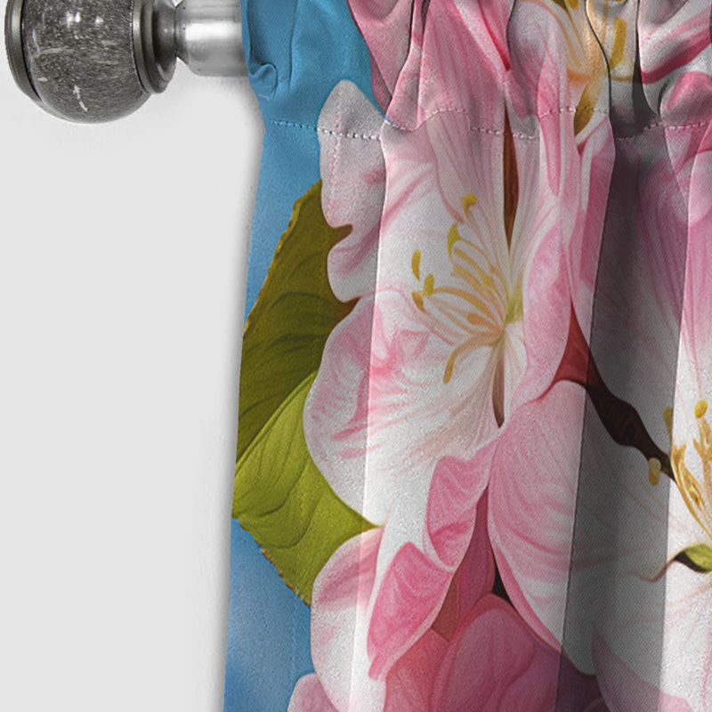 Apple Blossom Fusion I - Rideau fleur de pomme - Rideau occultant abstrait - 1 panneau, L 52 po x L 84 po