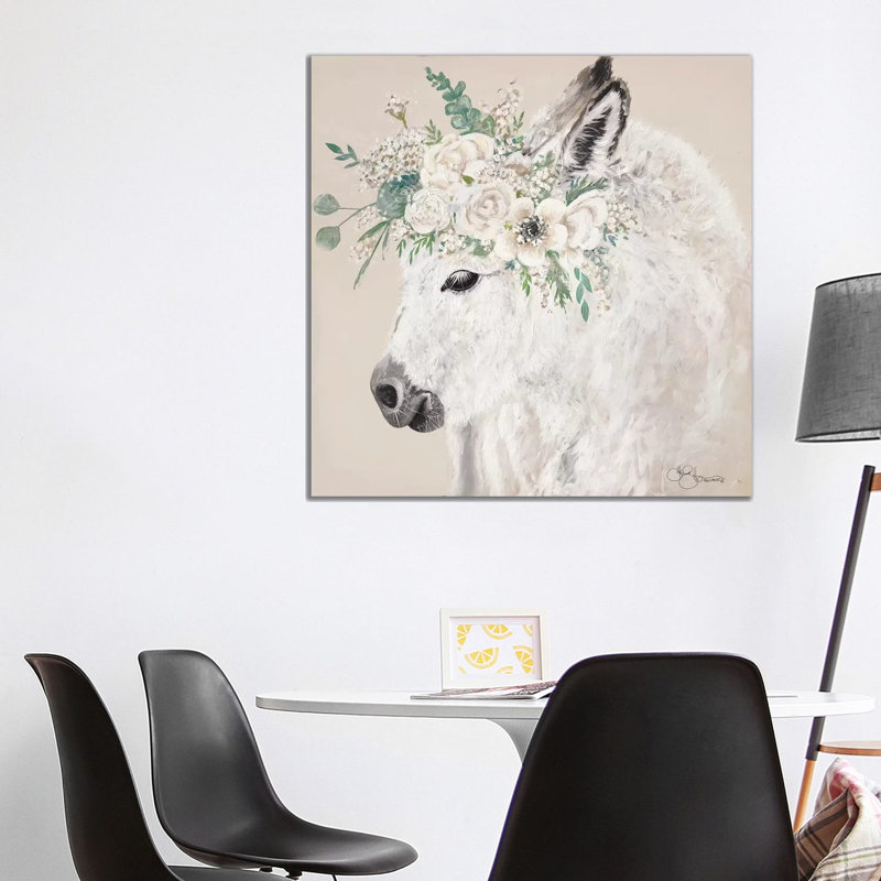 Hope The Donkey by Hollihocks Art - Wrapped Canvas Print, 93.98 cm H x 93.98 cm W x 1.91 cm D