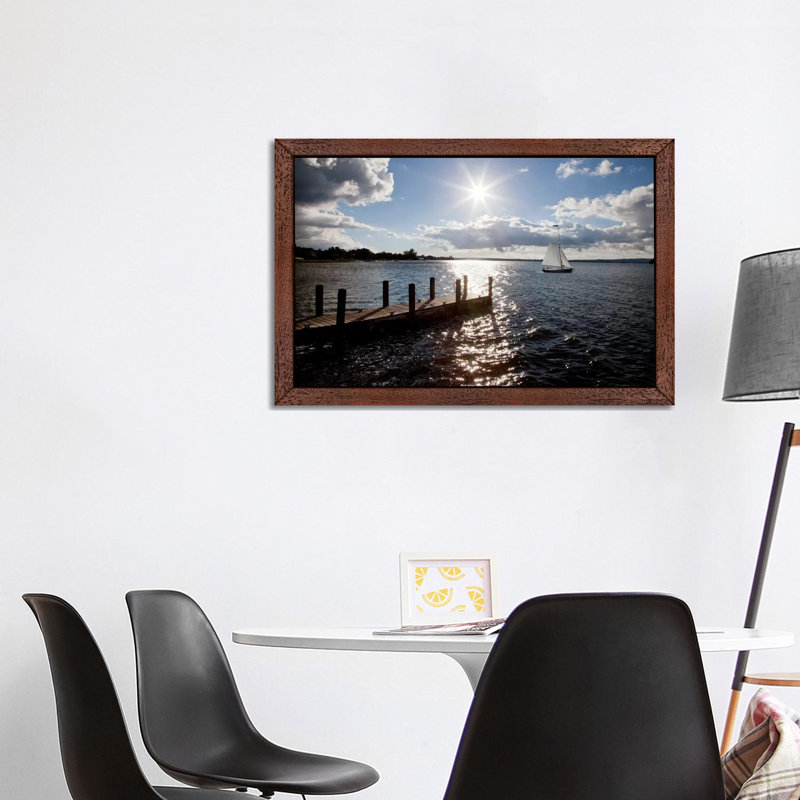 Sunrise at Crooked Lake Conway, Michigan '10 1 Piece Floater Frame Wall Art on Canvas, 101.6 cm H x 66.04 cm W