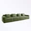 Canapé 4 places sans siège avec assise profonde et coussins décoratifs-118136050