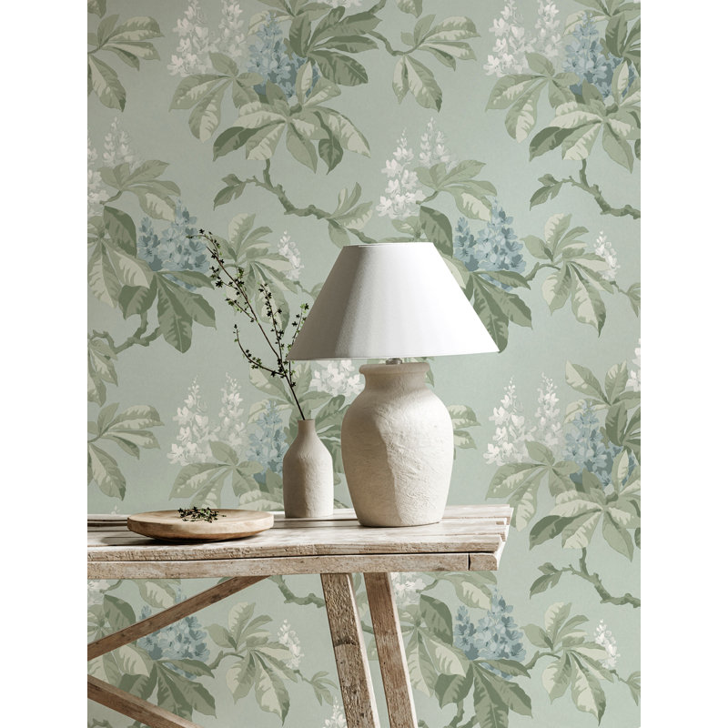 Chestnut Floral Wallpaper, Blue