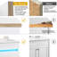 Meuble-lavabo de 16 po avec lavabo, fixation murale, blanc, concept moderne, espace de rangement spacieux pour petite salle de bain, armoire à équipement de détection de radars 16 po, flair, salles de bain suffisantes, unité de détection