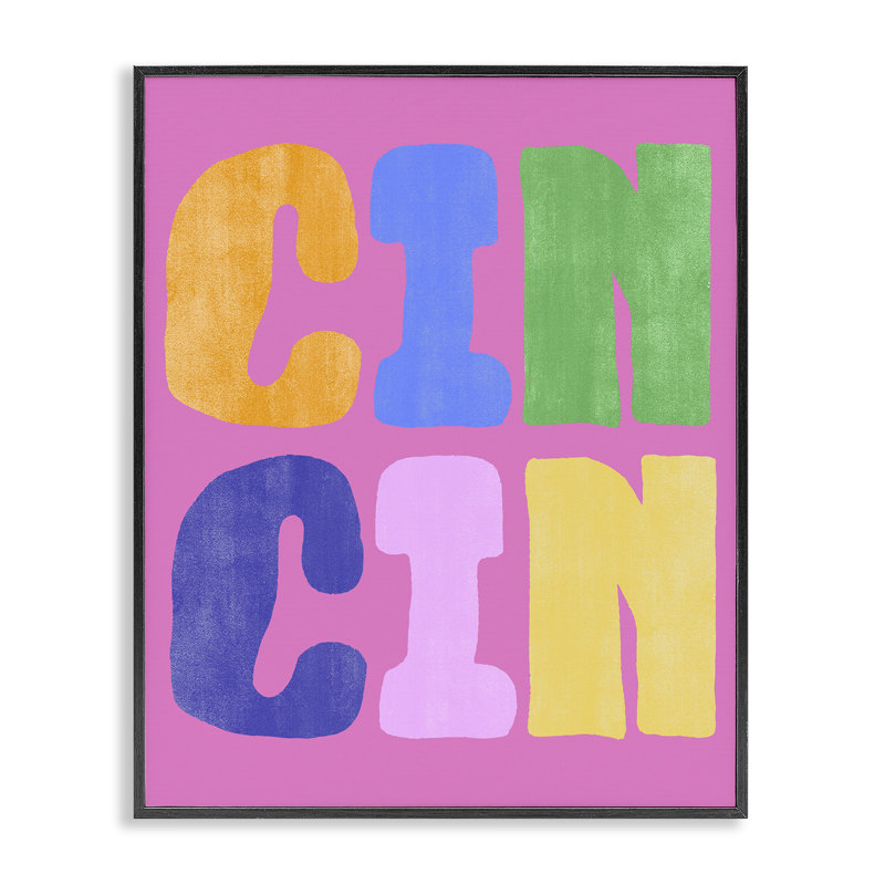 «Cin Cin Watercolor Style», estampe numérique de la maison de Lulu, H 14 po x l 11 po, Giclée encadrée noir minuit