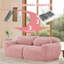 Canapé modulaire 2 places pour canapé modulaire, conception antidérapante en tissu moelleux et moelleux, éponge haute densité 32D, conception ergonomique sans assemblage requis, avec coussins décoratifs pour le salon, rose-1835913261