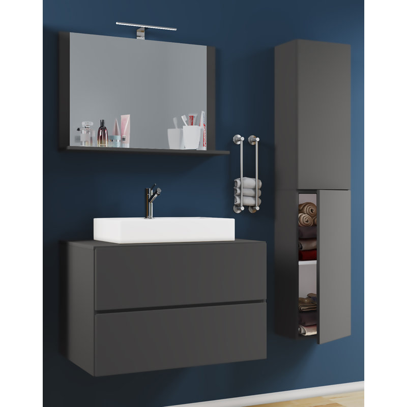 Kanorado Bathroom Furniture Suite, Black