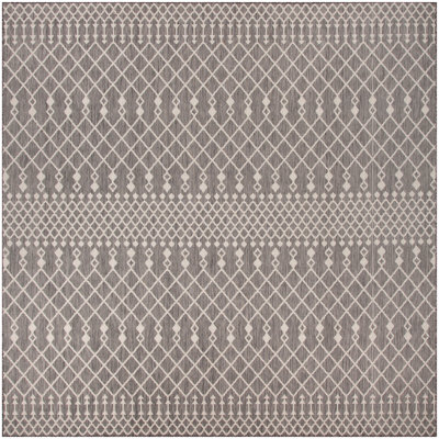  Positano 10' x Square Charcoal Modern Rug
