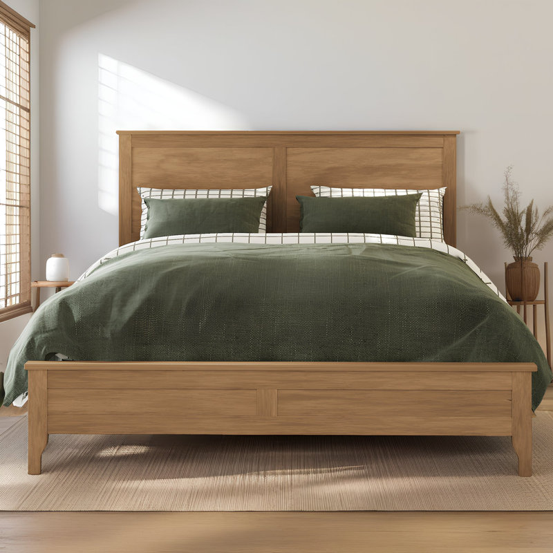 Seadrift Solid Wood Platform Bed - 650lb Capacity, Adjustable Base Ready, No Box Spring, Coastal Finish, Full