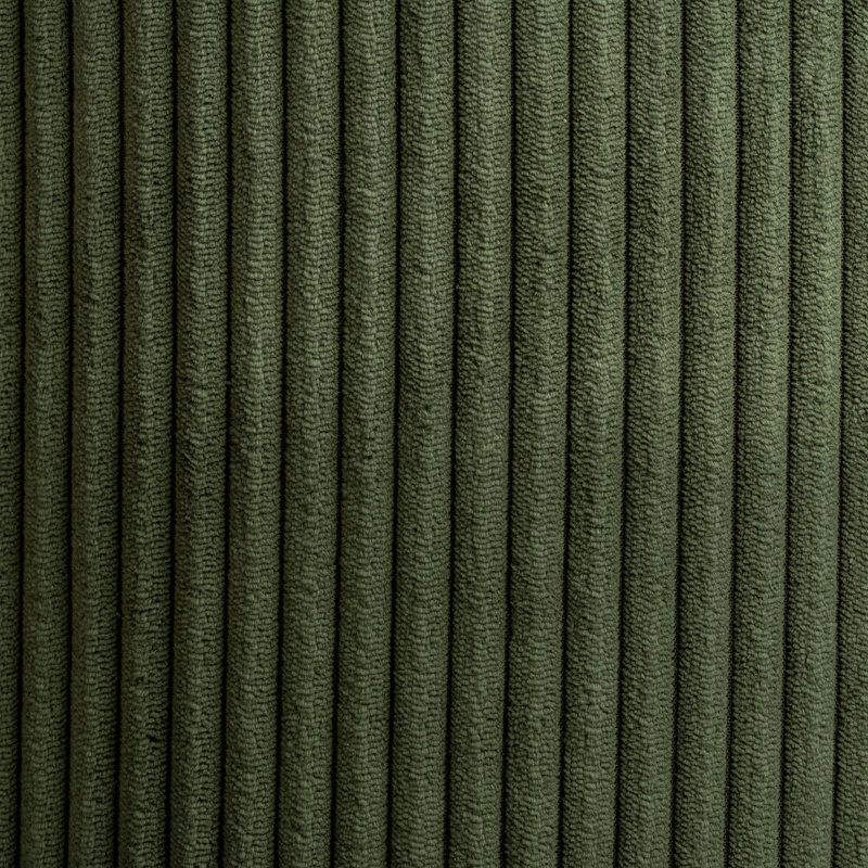 Roy Baber Upholstered Ottoman, Green Microsuede Fabric