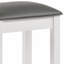 Tabouret d'appoint - Meuble-lavabo blanc brillant avec siège rembourré