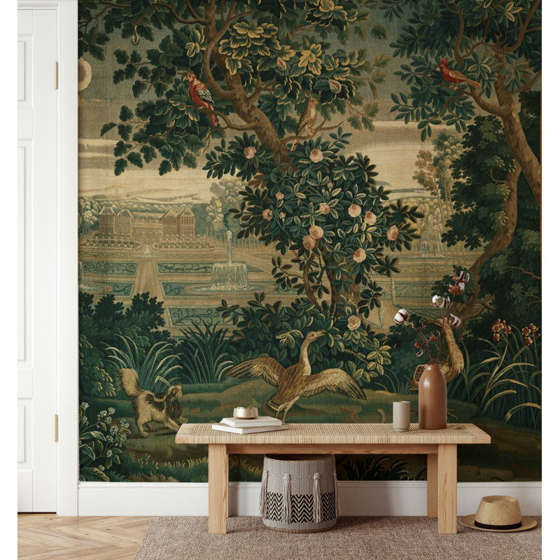 Tapisserie française Versailles, L 120 po x L 96 po