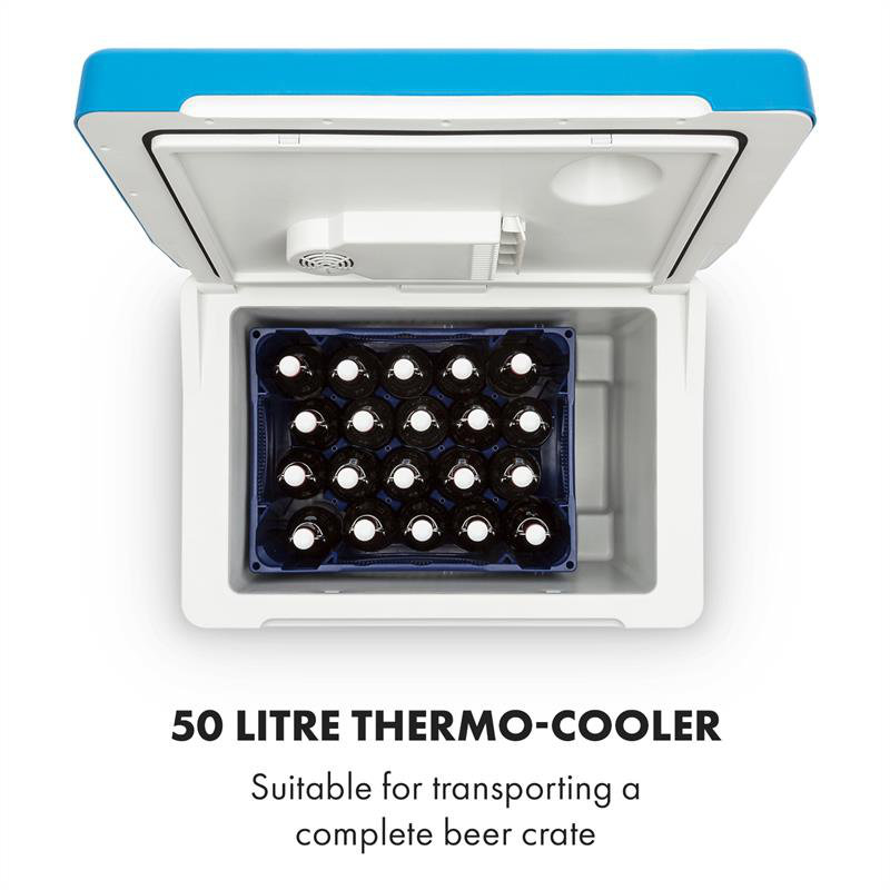 Klarstein 50L Handheld Cooler with wheels, Blue