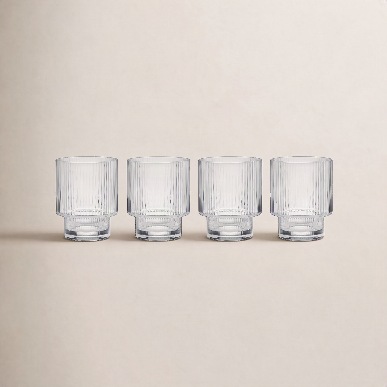 Modulus Vapor Ribbed Drinking Glass