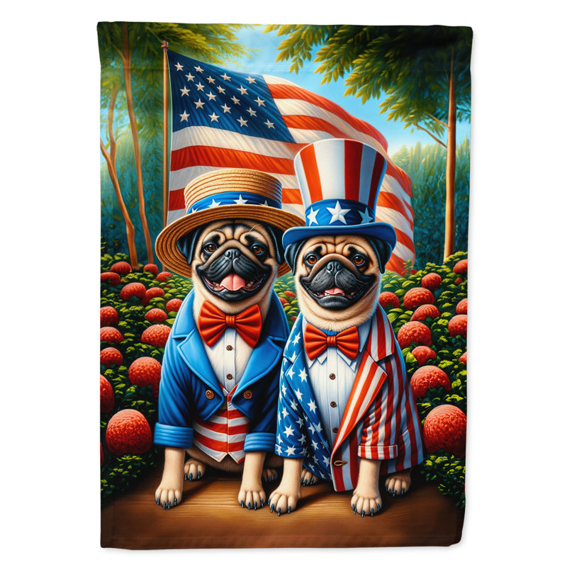 Drapeau «All American House», Carlin bleu / rayures rouges
