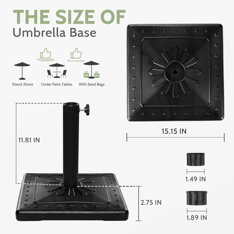 22 Lb. Plastic Free Standing Umbrella Base