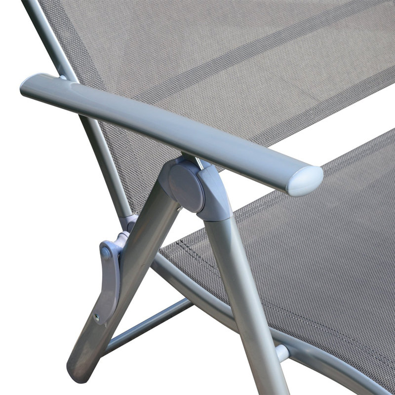 137cm Long Reclining Single Chaise, Grey