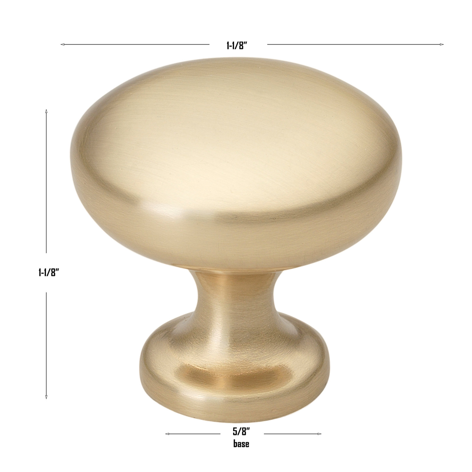 Mushroom Knob, Champagne Gold