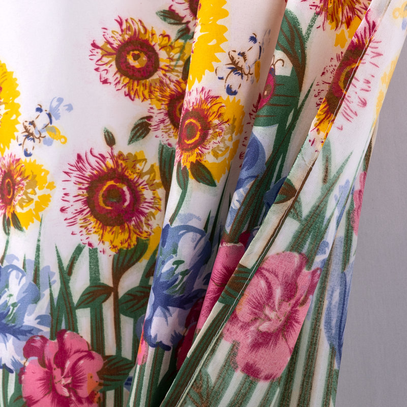 Sunflower Ruffle Kitchen Curtain Tier Set