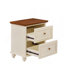 Table de chevet Mid-Century moderne avec station de charge et trou de sortie et 2 tiroirs-1397166243
