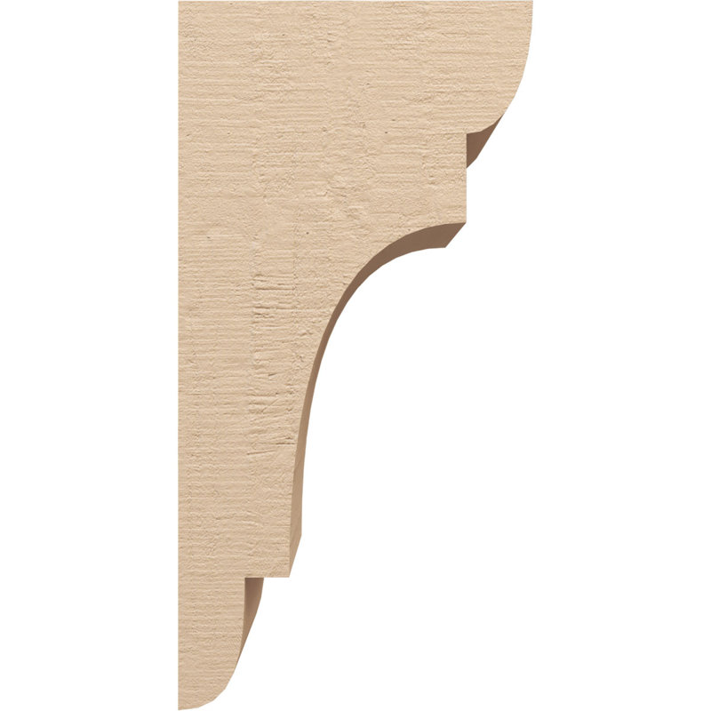 New Brighton cèdre brut grain de bois TimberThane Corbel, apprêté brun clair, H 24 po x l 12 po x P 12 po