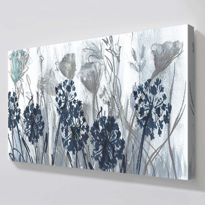«Indigo Field» par Susan Jill, reproduction sur toile, H 36 po x l 60 po x P 1,5 po