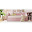 Lit de jour simple tapissier avec couchette escamotable, rose-763975560