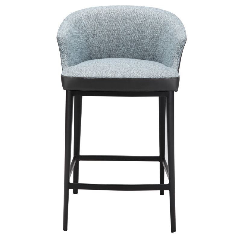 Tabouret de bar et de comptoir Verena, Gris, Tabouret de comptoir (siège d'une hauteur de 25,5