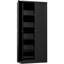 Rangement réglable pour garde-manger de 61 po en métal noir avec 4 tablettes
