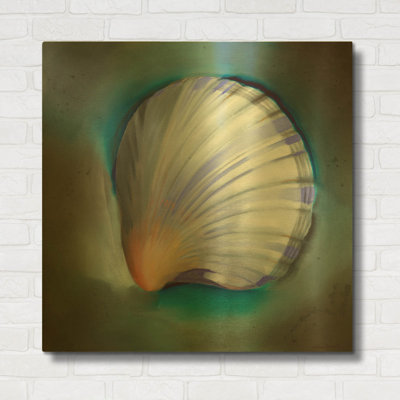 « Éclat de coquillage » par Louise Montillio, décoration murale en métal, 91,4 cm x 91,4 cm