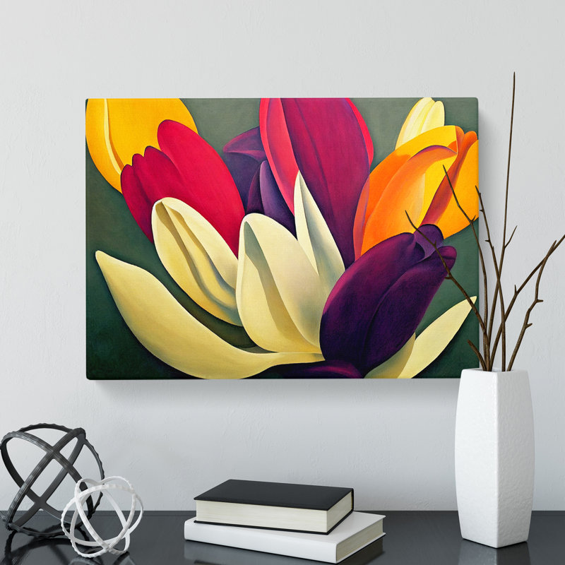 Epic Tulip Flowers - Wrapped Canvas Painting