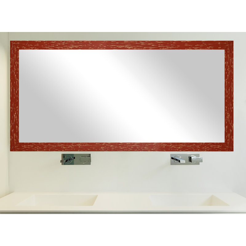 Miroir de salle de bain Hensel, Rouge brique, 30 po x 65 po