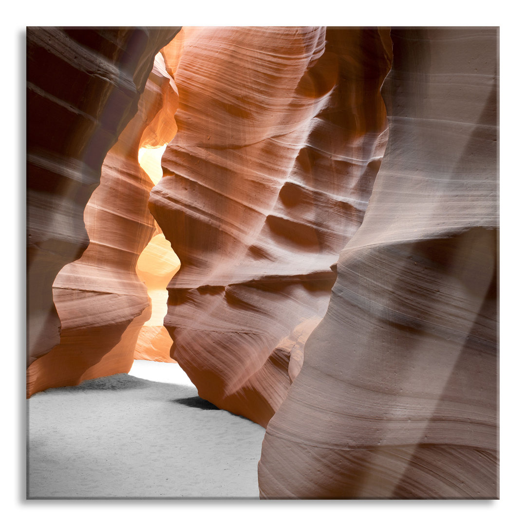 Glasbild Durchgang im Antilope Canyon