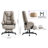 Faux Leather Ergonomic Executive Office Chair Computer Chair with Footrest(Beige)-118090525