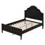 Lit plateforme en bois avec tête de lit, lit plateforme Mid Century avec support à lattes-89712695-89712694