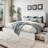 Silvester Modern Upholstered Platform Storage Bed with Wooden Slats, no box spring needed-86592362-89199072