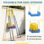 AIYAPLAY 3 in 1 Toddler Swing Set Folding Seat Belt Adjustable Seat Blue