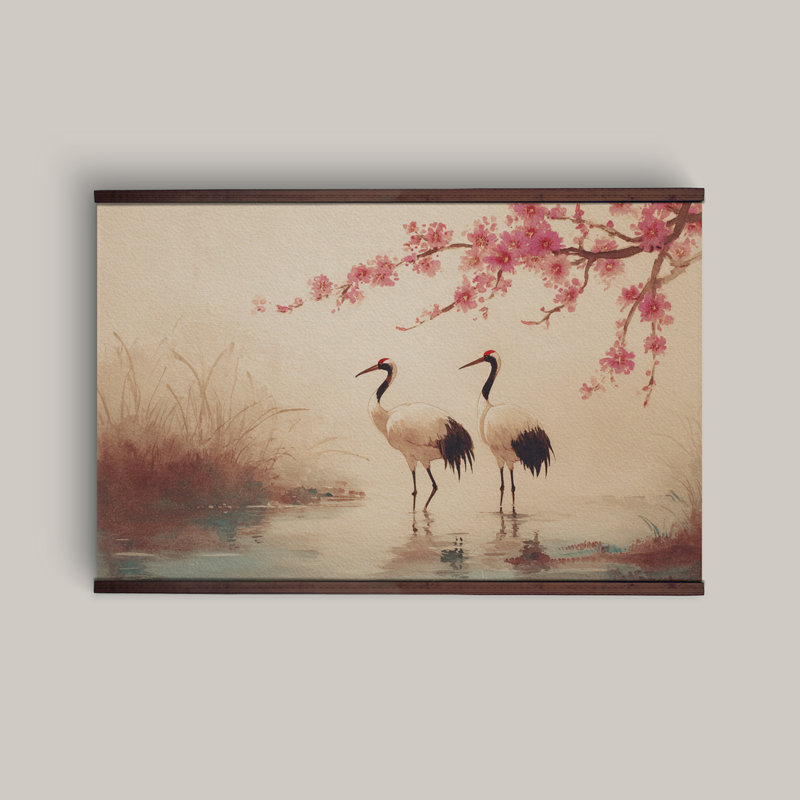 Tapisserie japonaise, H 40 po x l 60 po